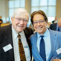 President Emeritus Don Lubbers posing with Jim Brooks at the Foundation Annual Meeting